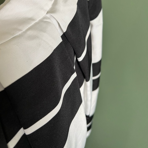 Express black and white striped A-line Skirt - Picture 2 of 3